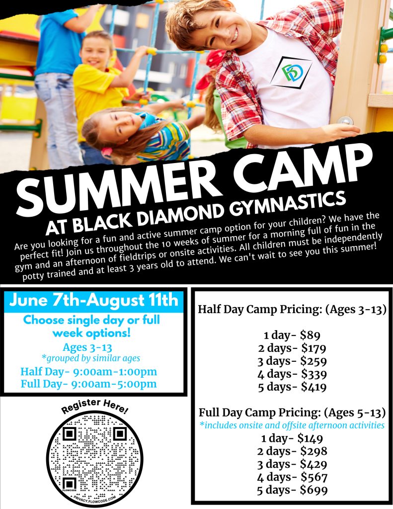 Summer Sample Class Pass (July 6th-August 17th) - Black Diamond Gymnastics  and Sports Center